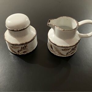Vintage Stonehenge Midwinter Wild Oats Cream and Sugar